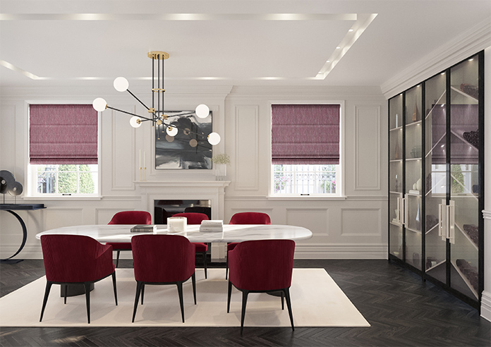 Cascade, Claret - Twist&Fit Roman Blind - Image 8